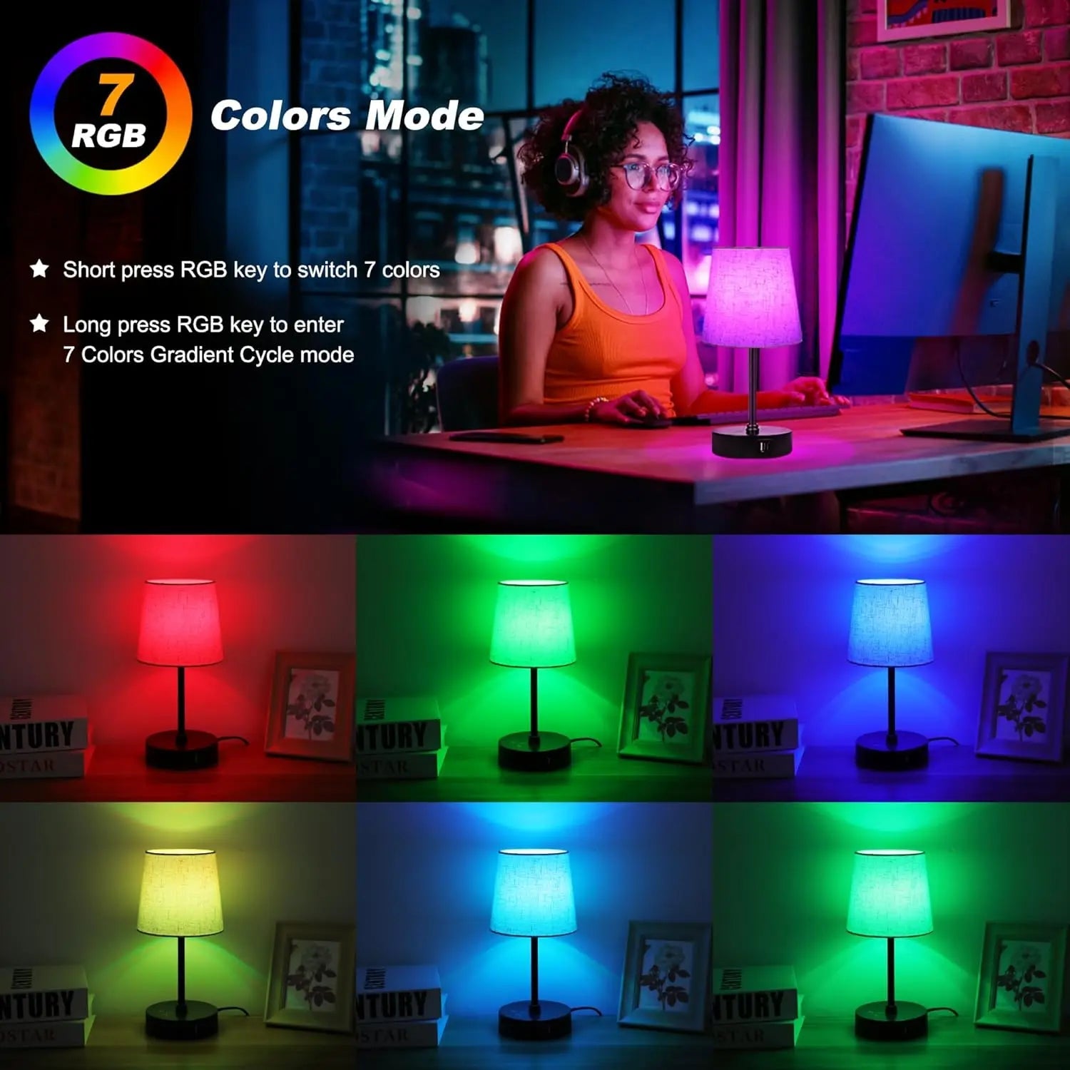 Color Changing Nightstand Lamps - DailyBasicNeeds.com
