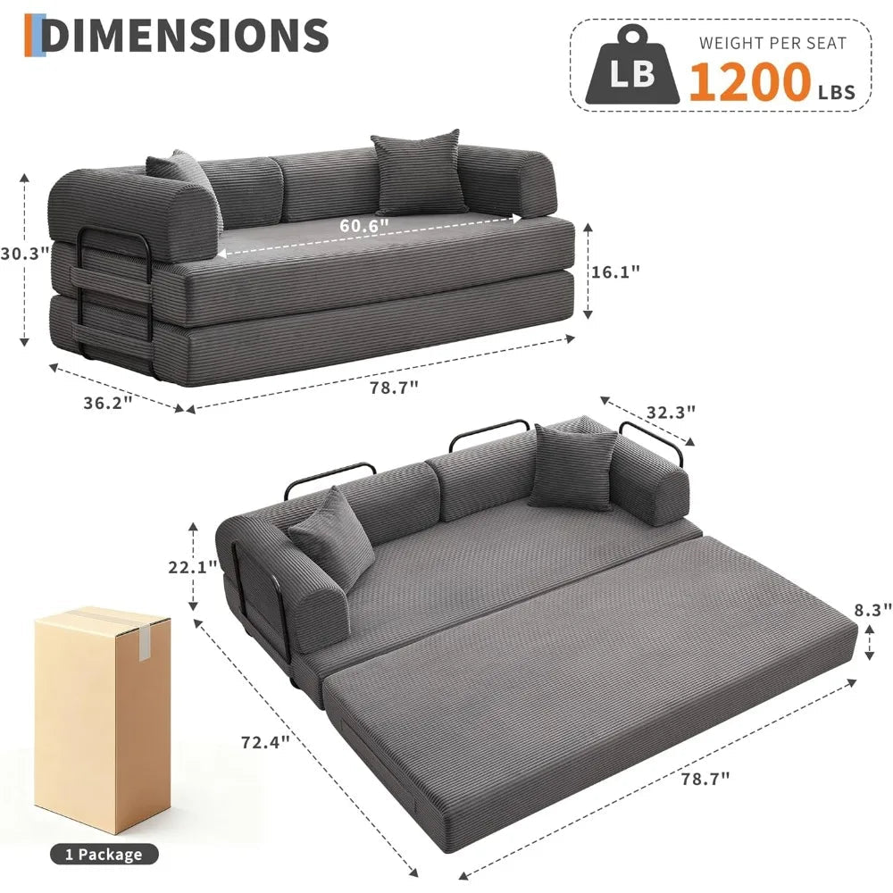 Convertible Sleeper Sofa Bed - DailyBasicNeeds.com