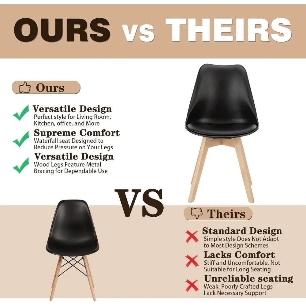 Dining Chairs Set of 4 with Wood Legs - DailyBasicNeeds.com