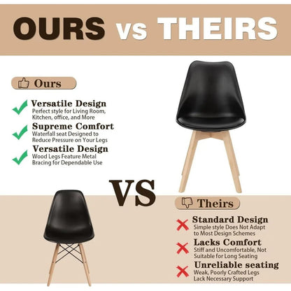 Dining Chairs Set of 4 with Wood Legs - DailyBasicNeeds.com