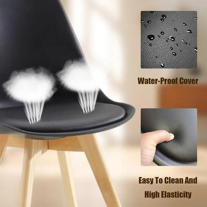 Dining Chairs Set of 4 with Wood Legs - DailyBasicNeeds.com