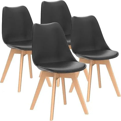 Dining Chairs Set of 4 with Wood Legs - DailyBasicNeeds.com