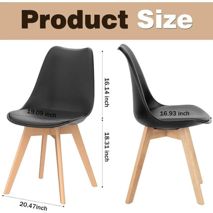 Dining Chairs Set of 4 with Wood Legs - DailyBasicNeeds.com
