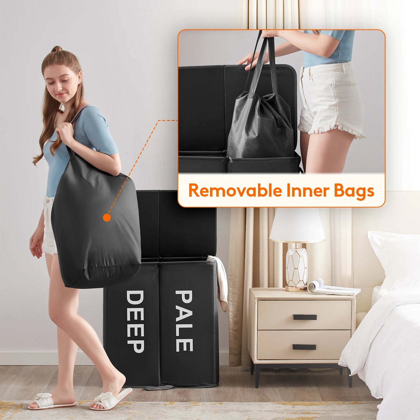 Double Laundry Hamper - DailyBasicNeeds.com
