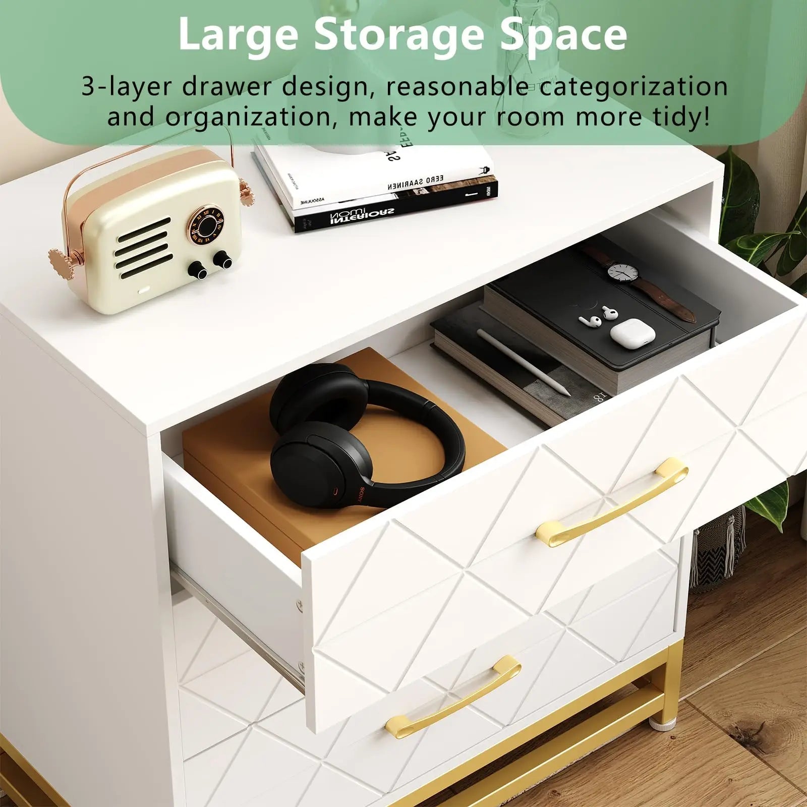 Dresser with 3 Drawers - DailyBasicNeeds.com