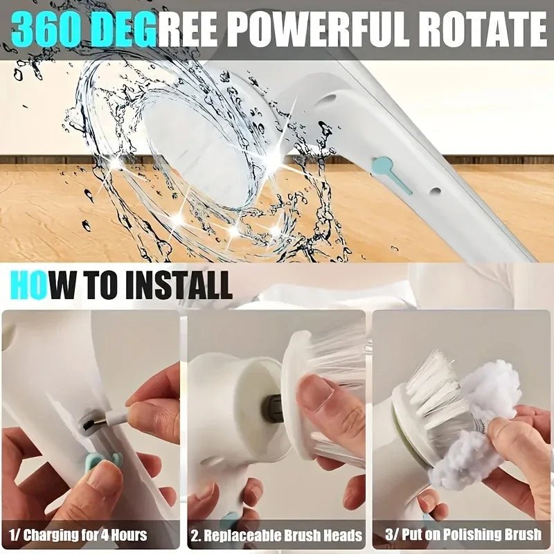 Electric Power Scrubber Kit - DailyBasicNeeds.com