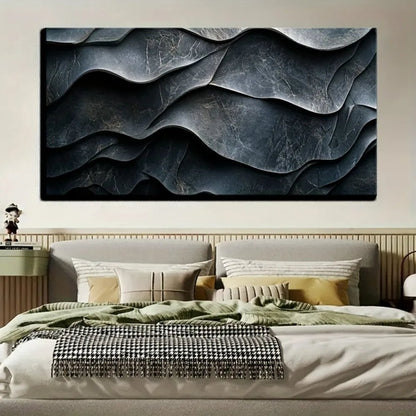 Elegant gold gray abstract canvas art - DailyBasicNeeds.com