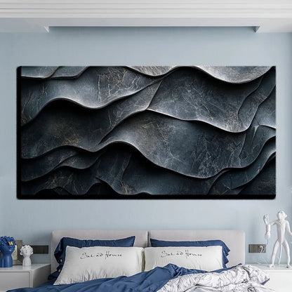 Elegant gold gray abstract canvas art - DailyBasicNeeds.com