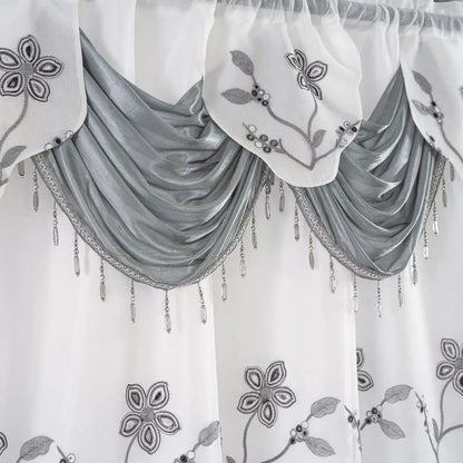 Embroidered Sheer Curtain - DailyBasicNeeds.com
