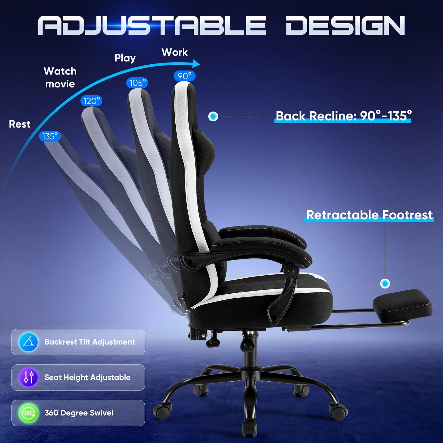 Ergonomic Computer Gaming Chair - DailyBasicNeeds.com