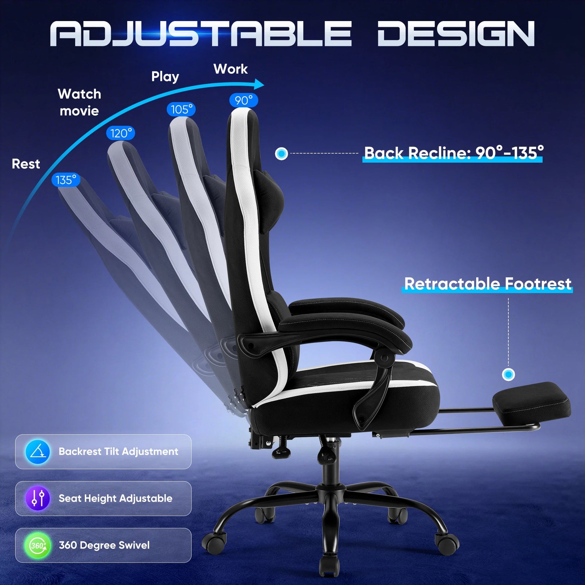 Ergonomic Computer Gaming Chair - DailyBasicNeeds.com