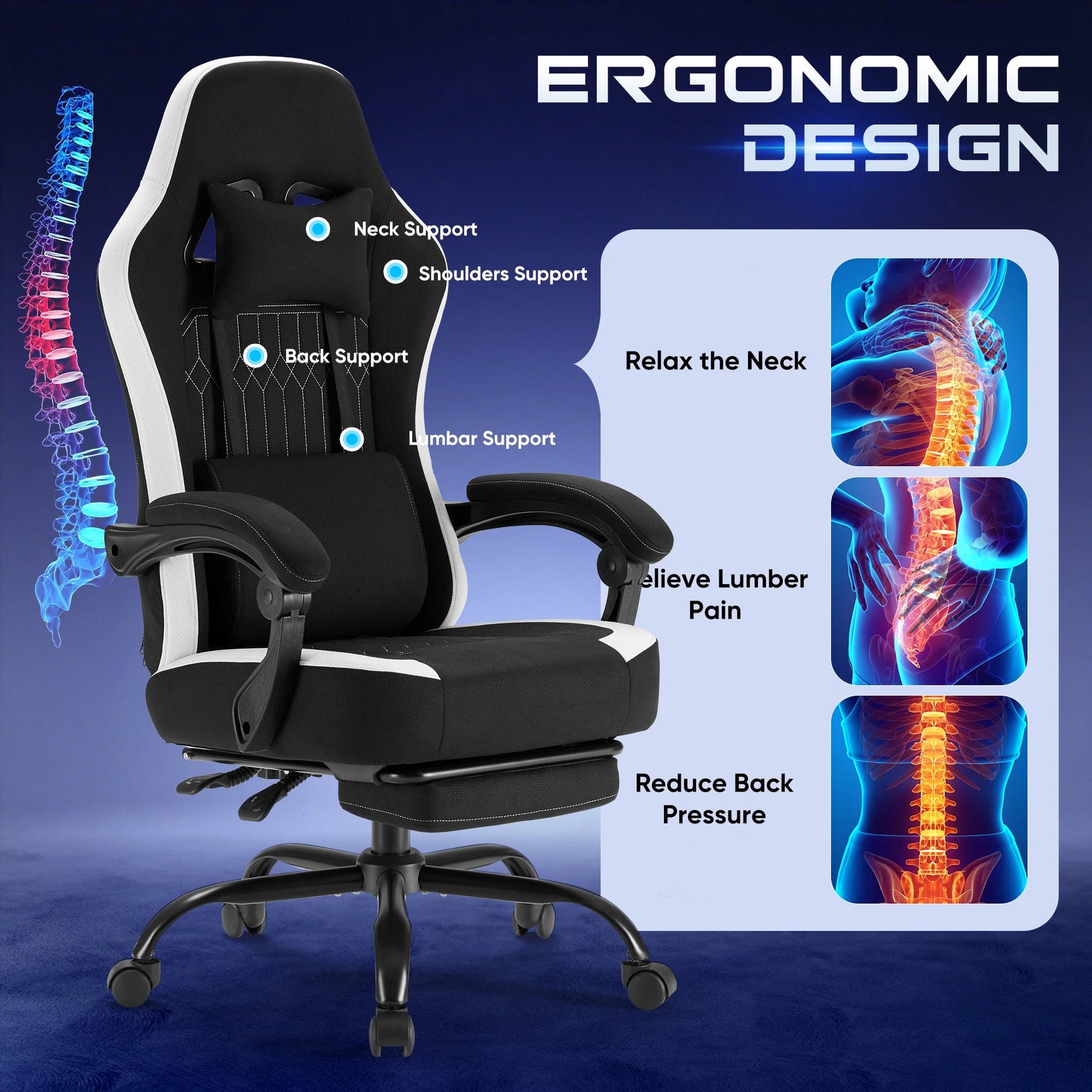Ergonomic Computer Gaming Chair - DailyBasicNeeds.com