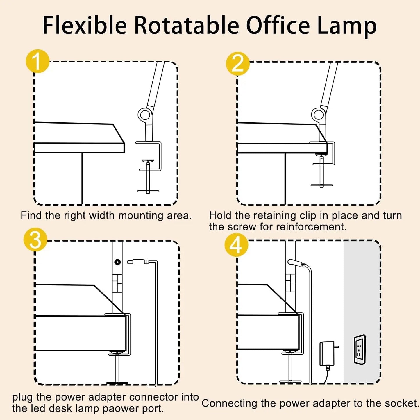 Flexible LED Clamp Desk Lamp - DailyBasicNeeds.com