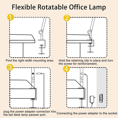 Flexible LED Clamp Desk Lamp - DailyBasicNeeds.com