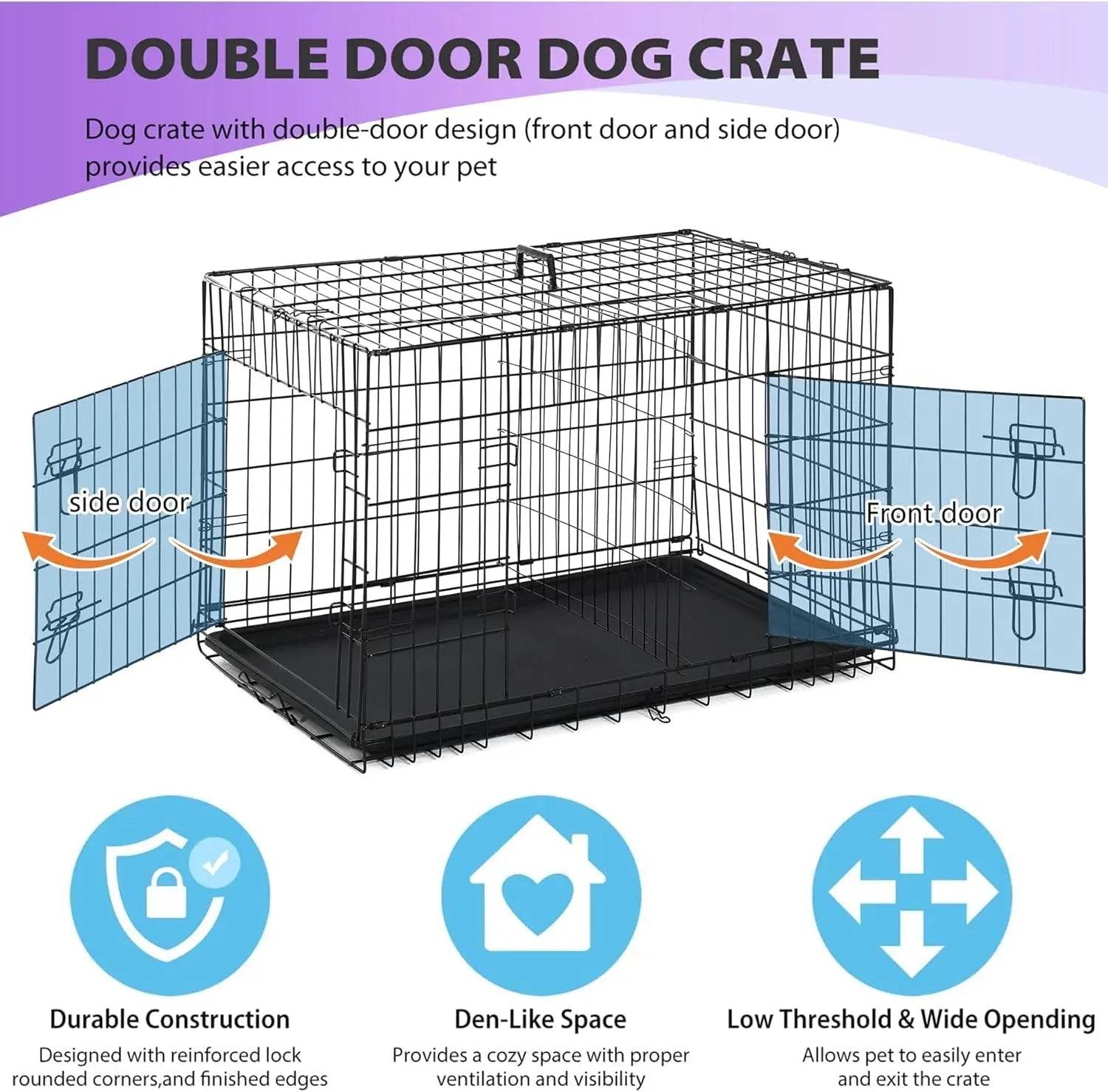 Foldable Metal Kennel - DailyBasicNeeds.com