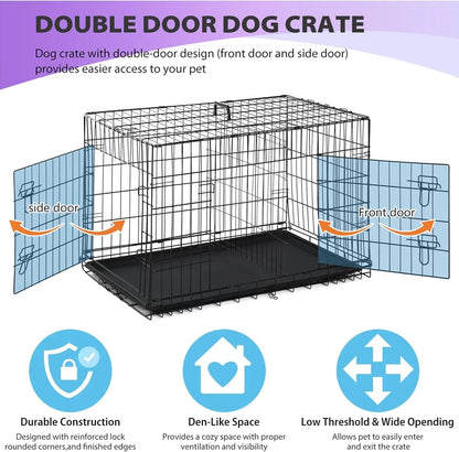 Foldable Metal Kennel - DailyBasicNeeds.com