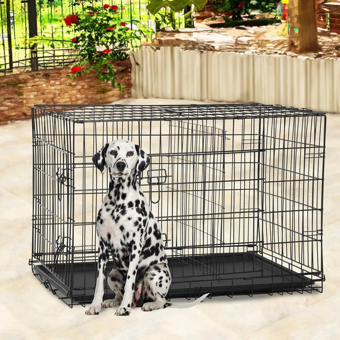 Foldable Metal Kennel - DailyBasicNeeds.com