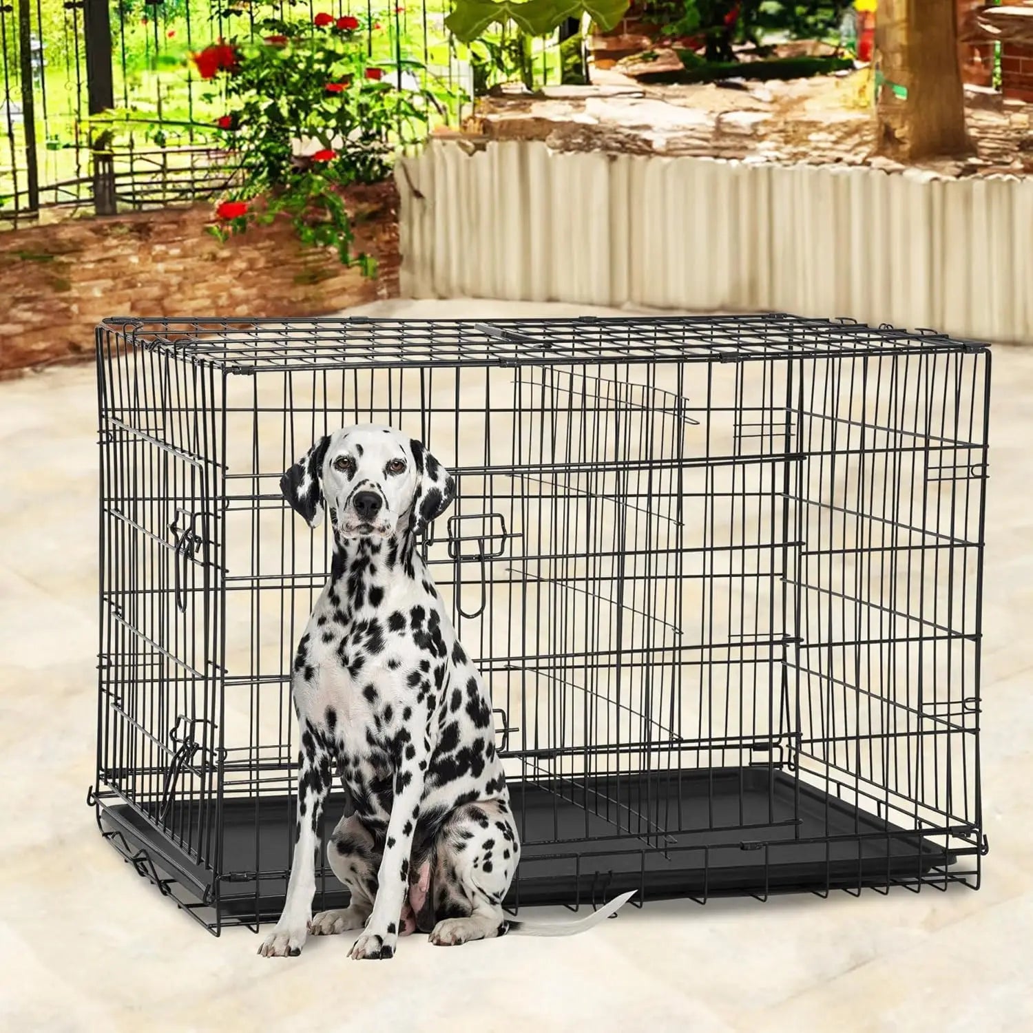 Foldable Metal Kennel - DailyBasicNeeds.com