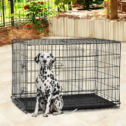Foldable Metal Kennel - DailyBasicNeeds.com
