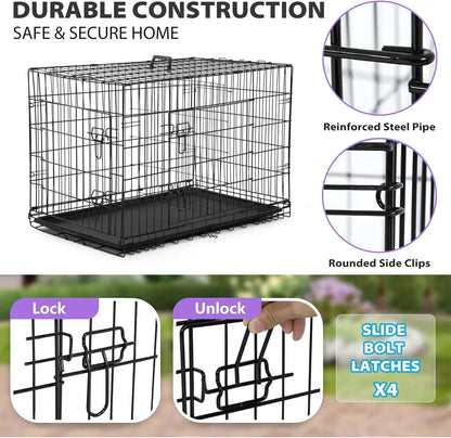 Foldable Metal Kennel - DailyBasicNeeds.com