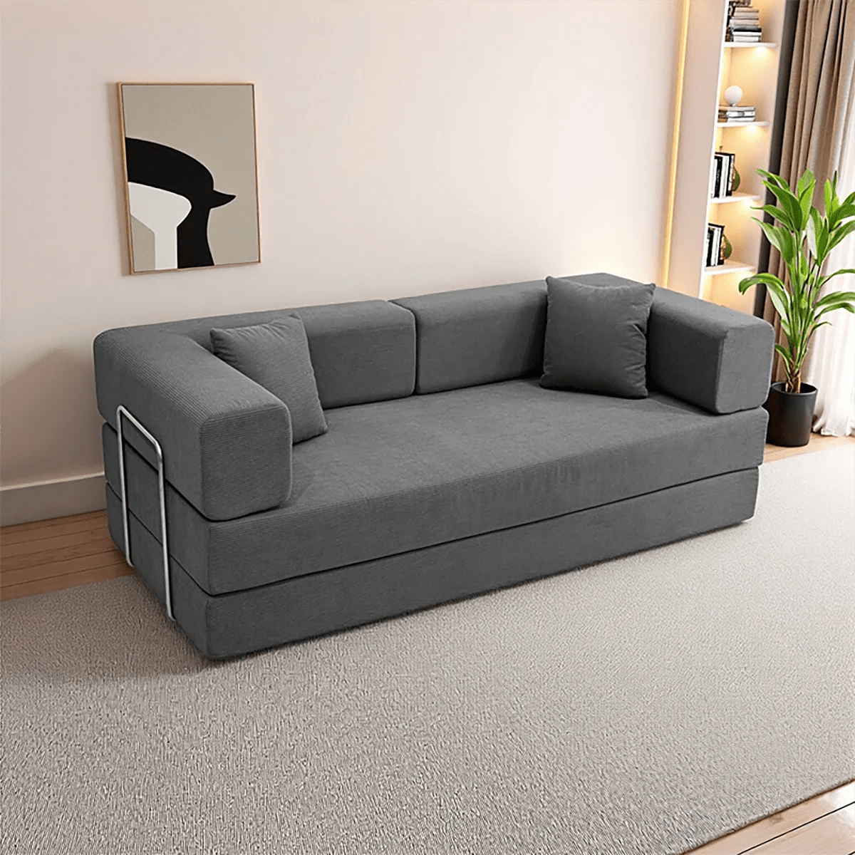 Foldable sofa bed with a removable backrest - DailyBasicNeeds.com