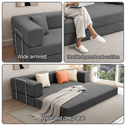 Foldable sofa bed with a removable backrest - DailyBasicNeeds.com