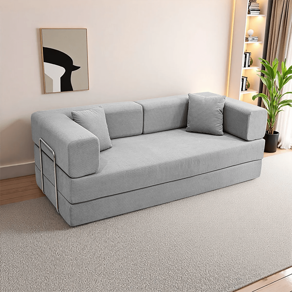 Foldable sofa bed with a removable backrest - DailyBasicNeeds.com
