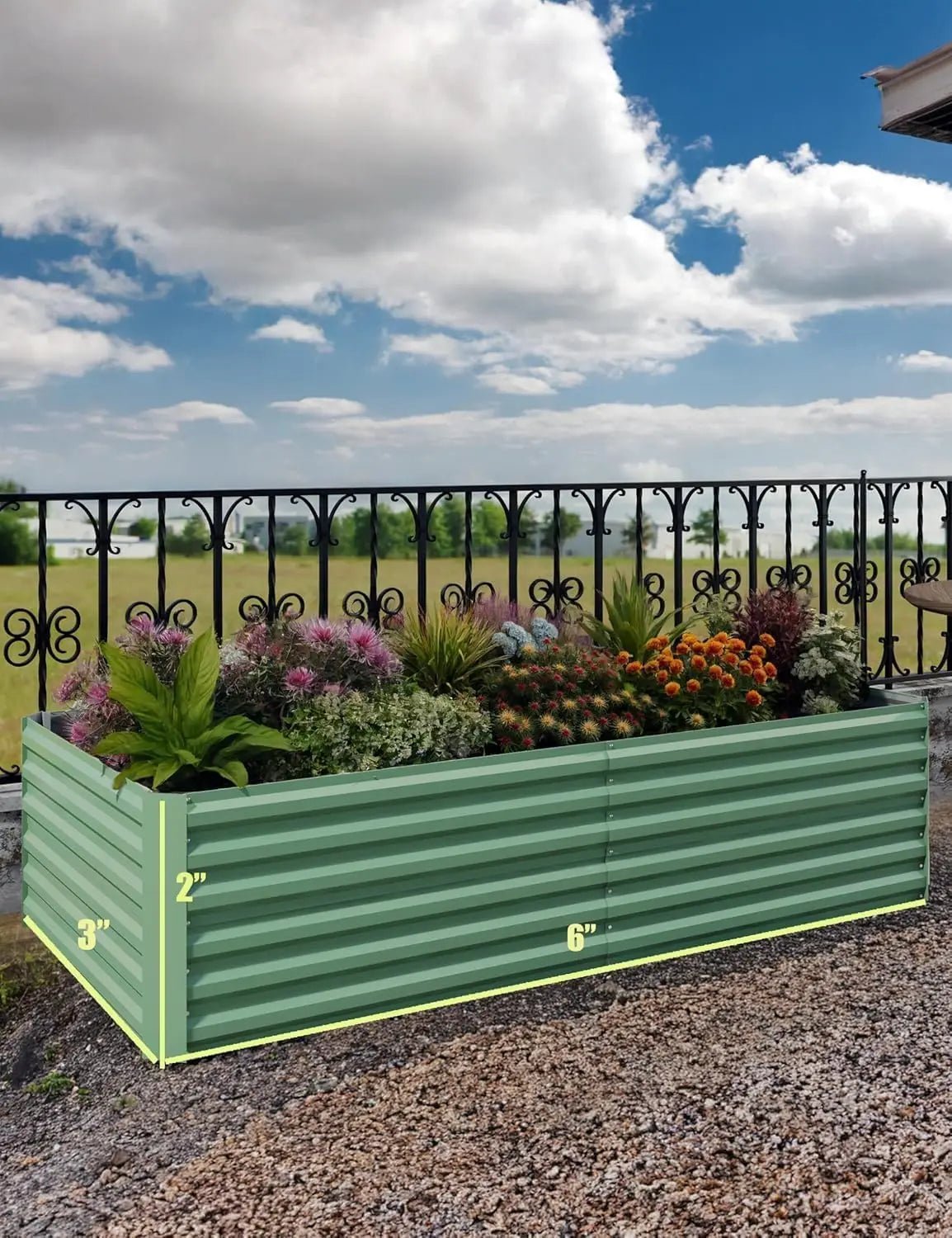 Galvanized Raised Garden Bed Deep Root Planter Box - DailyBasicNeeds.com