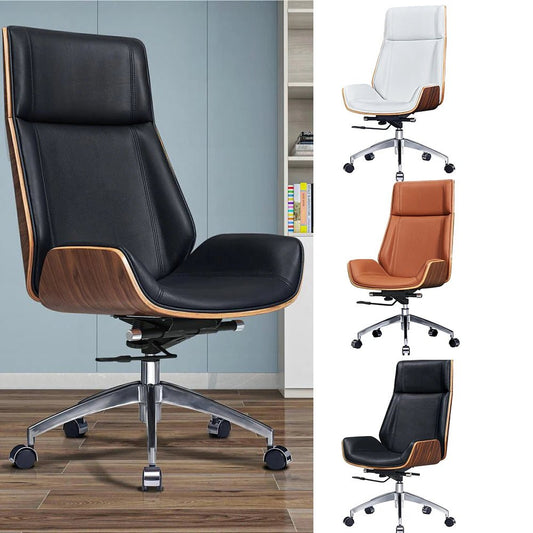 Genuine Leather Office Chair - DailyBasicNeeds.com