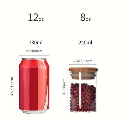 Glass Storage Jar with Bamboo Lid - DailyBasicNeeds.com