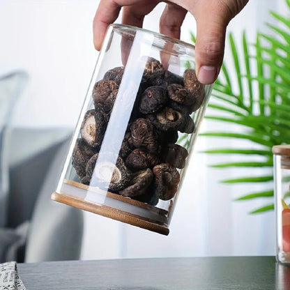 Glass Storage Jar with Bamboo Lid - DailyBasicNeeds.com