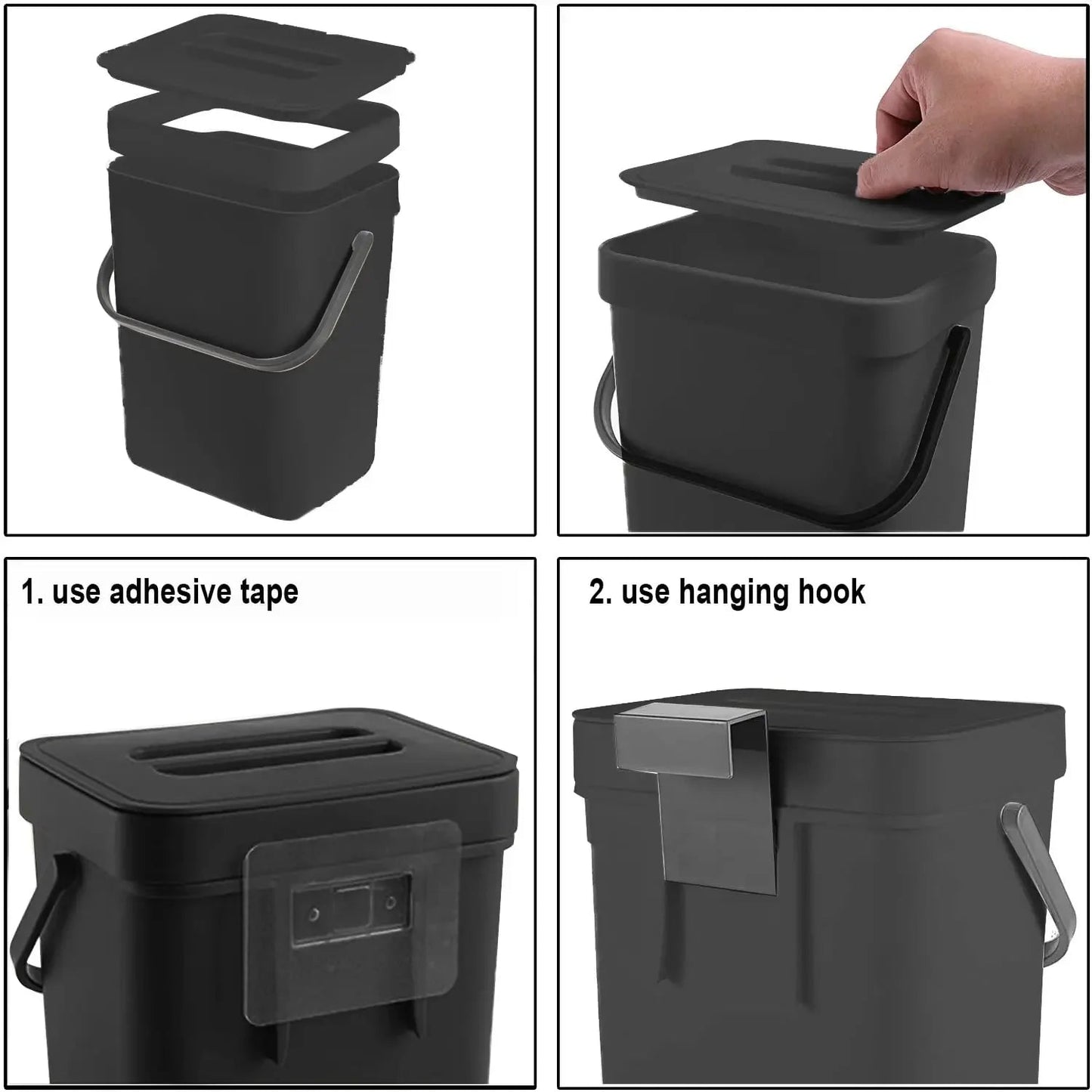 Hanging Trash Can Under Sink - DailyBasicNeeds.com