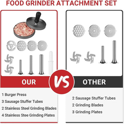 Heavy - Duty Metal Meat Grinder Attachment for Stand Mixers - DailyBasicNeeds.com
