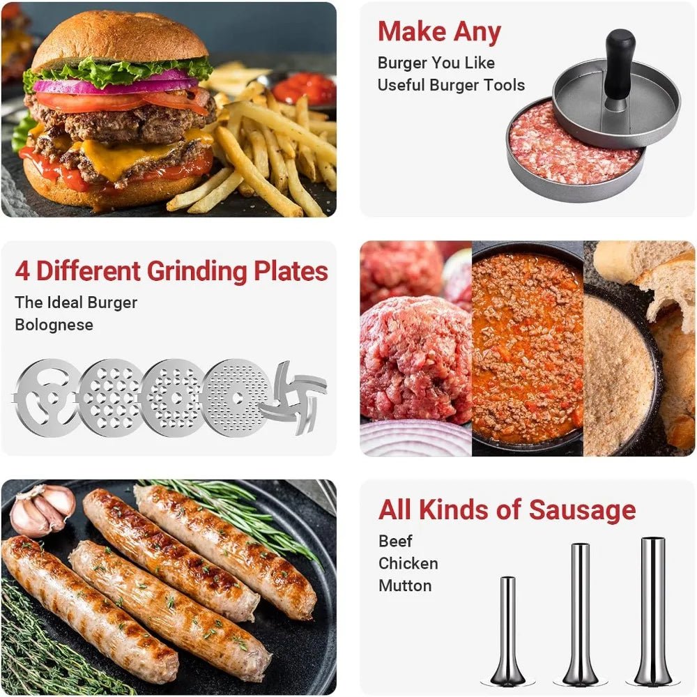Heavy - Duty Metal Meat Grinder Attachment for Stand Mixers - DailyBasicNeeds.com