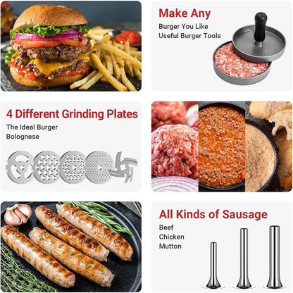 Heavy - Duty Metal Meat Grinder Attachment for Stand Mixers - DailyBasicNeeds.com
