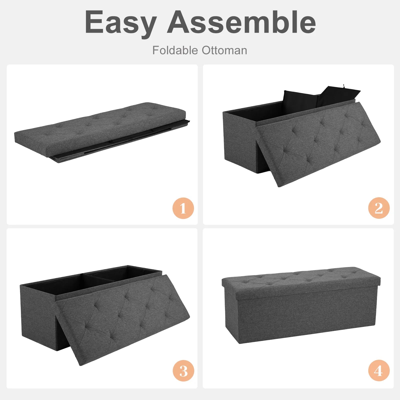 Hidden Storage Footstool - DailyBasicNeeds.com