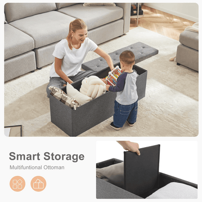 Hidden Storage Footstool - DailyBasicNeeds.com