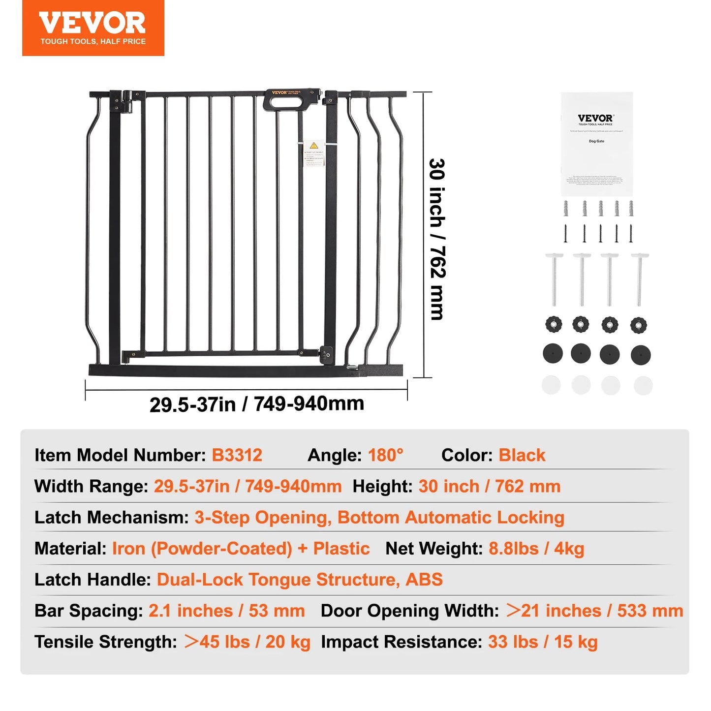 High Dog Gate Easy Step Walk Thru - DailyBasicNeeds.com