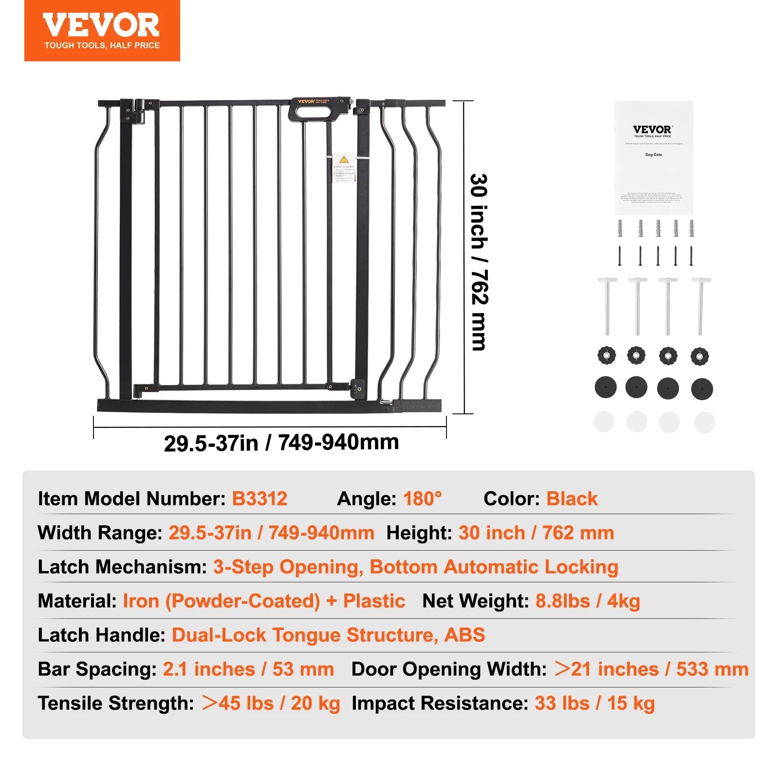 High Dog Gate Easy Step Walk Thru - DailyBasicNeeds.com