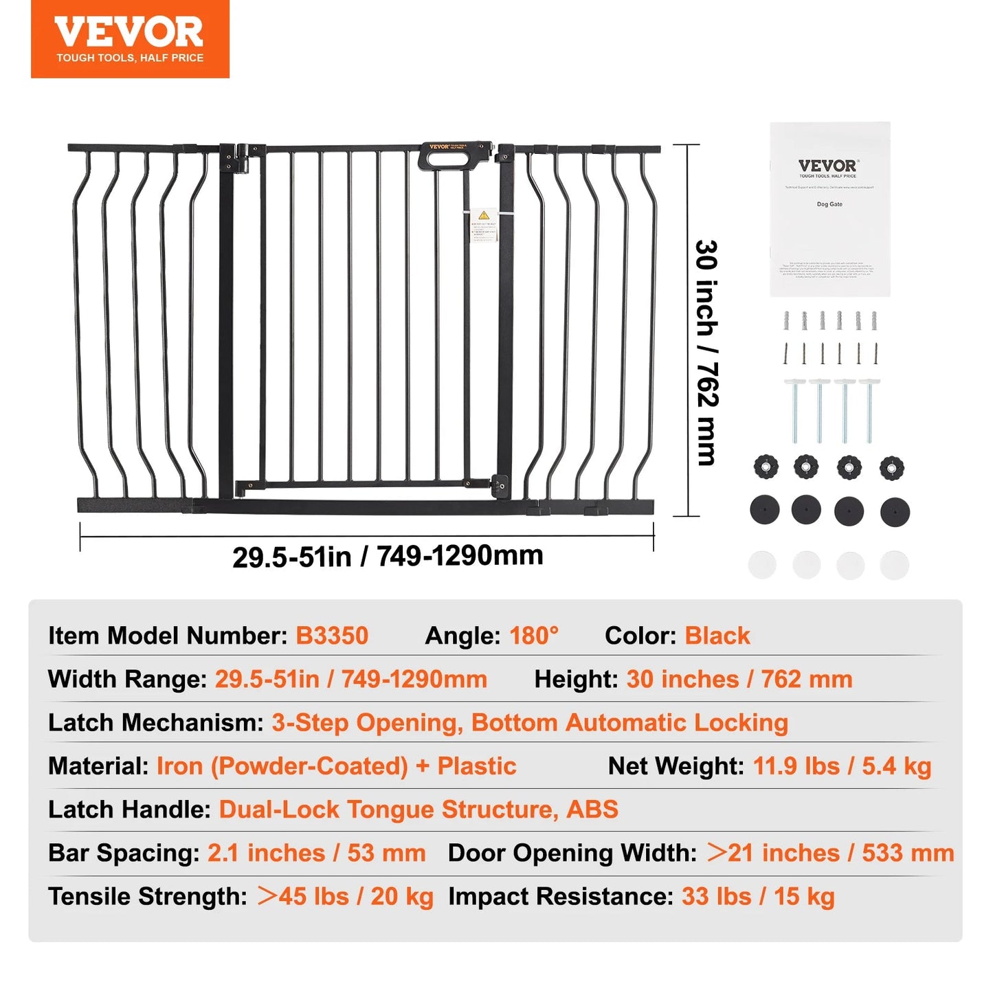 High Dog Gate Easy Step Walk Thru - DailyBasicNeeds.com