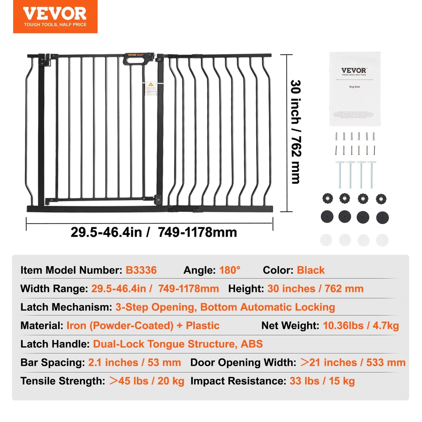 High Dog Gate Easy Step Walk Thru - DailyBasicNeeds.com