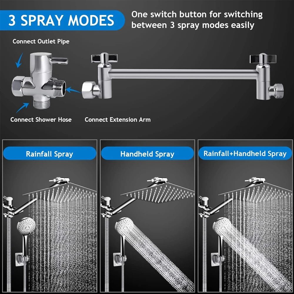High Pressure Rain Shower Head - DailyBasicNeeds.com