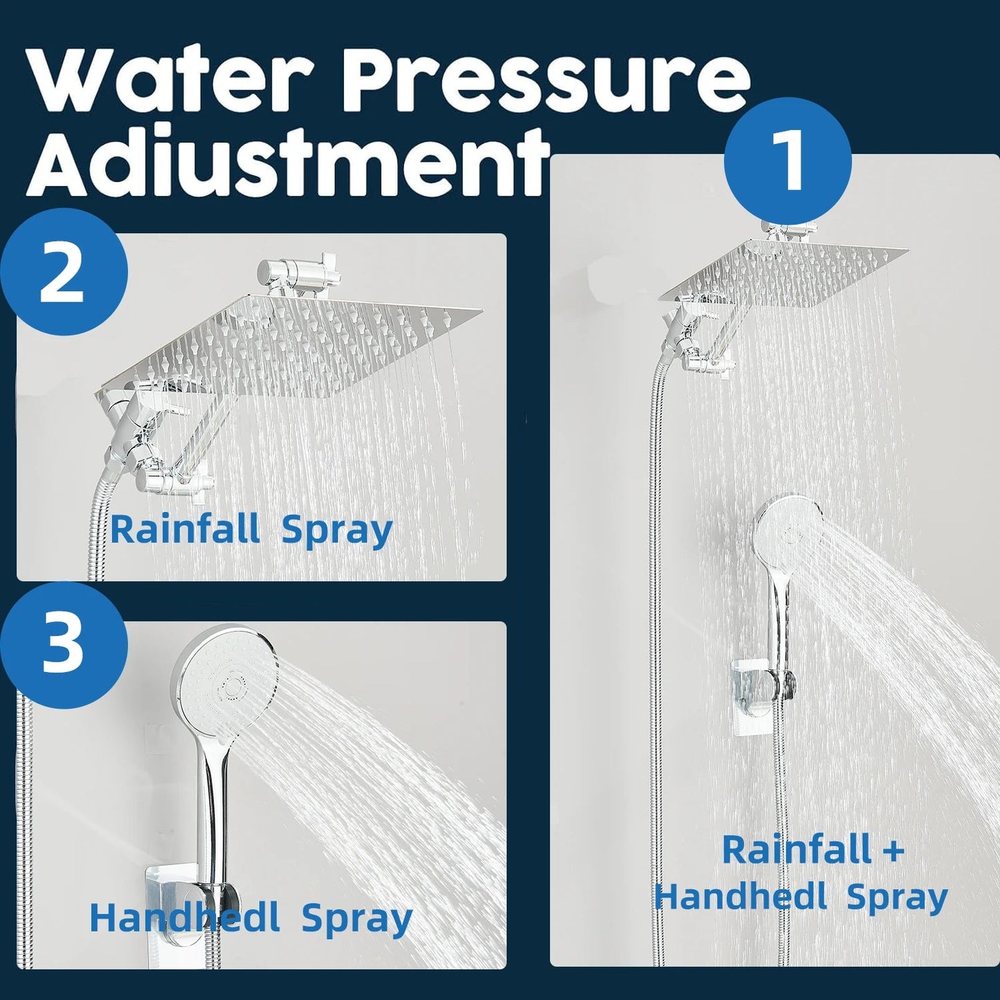 High Pressure Rain Shower Head - DailyBasicNeeds.com