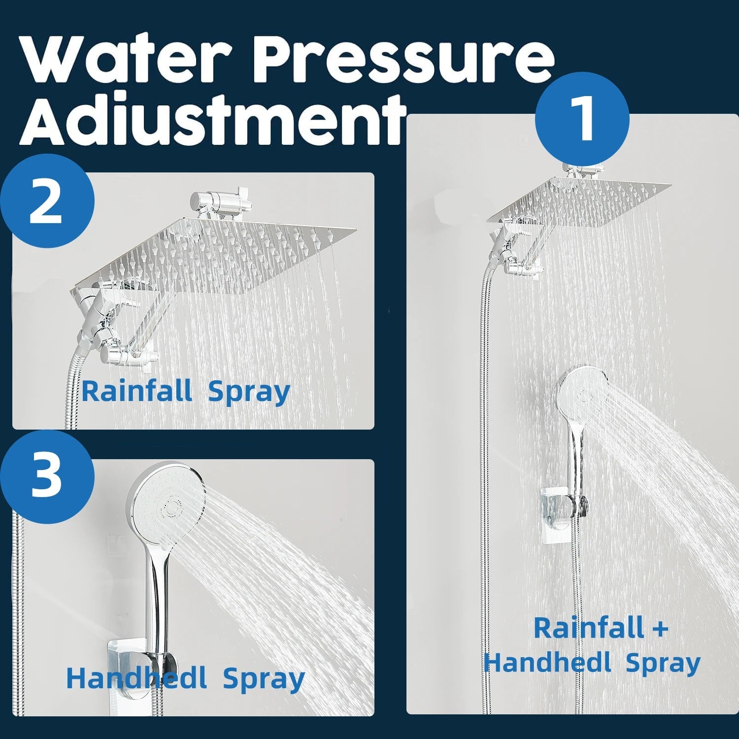 High Pressure Rain Shower Head - DailyBasicNeeds.com