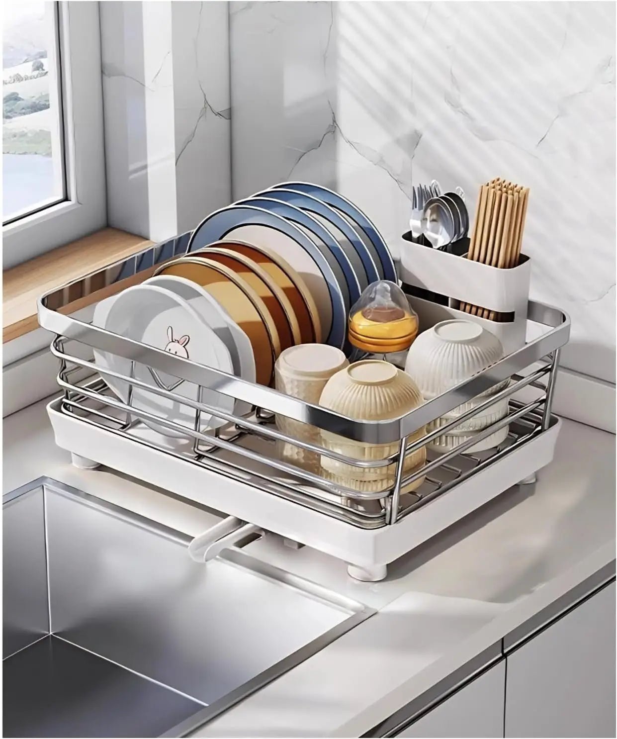 Kitchen Countertop Dish Rack - DailyBasicNeeds.com