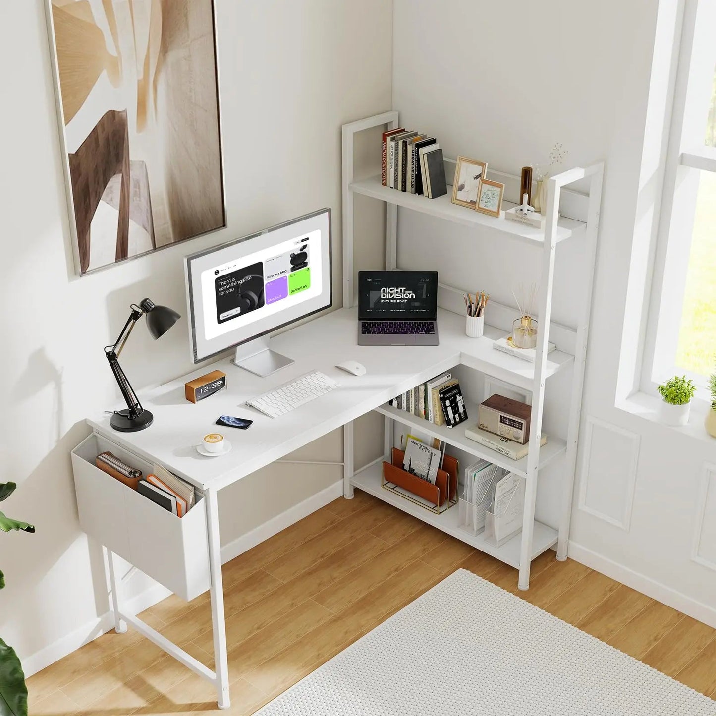L Shaped Desk - DailyBasicNeeds.com