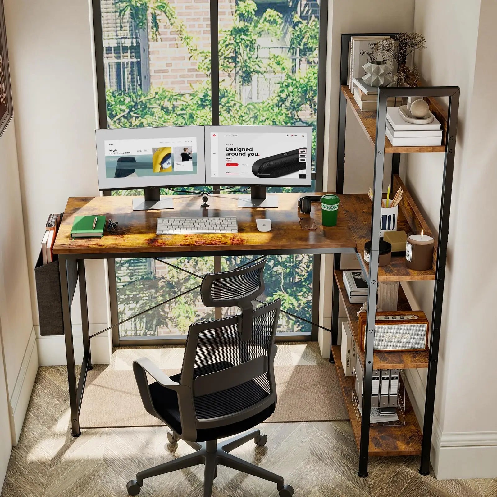 L Shaped Desk - DailyBasicNeeds.com