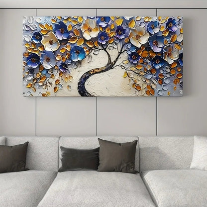 Large abstract Floral tree canvas art - DailyBasicNeeds.com
