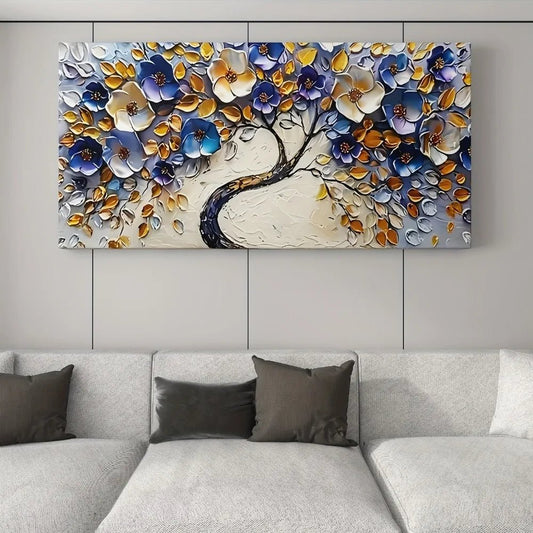 Large abstract Floral tree canvas art - DailyBasicNeeds.com