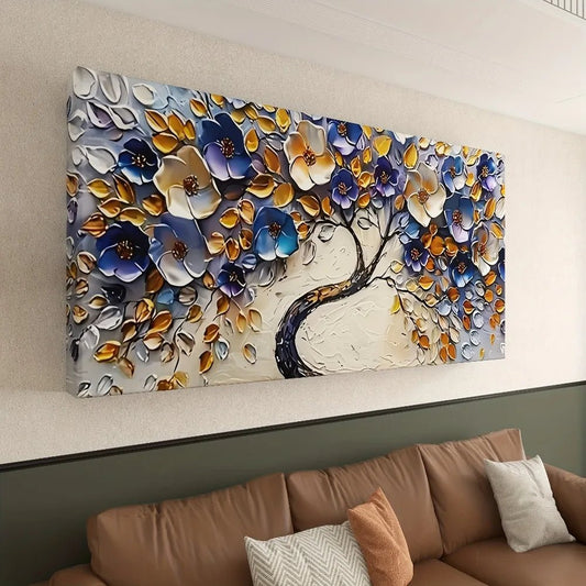 Large abstract Floral tree canvas art - DailyBasicNeeds.com
